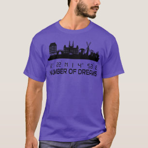 Amsterdam Skyline GPS Coordinates City Dream City T-Shirt