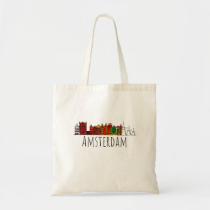 Amsterdam Skyline Holland Love Travel Design Tote Bag