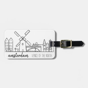 Amsterdam Skyline Luggage Tag