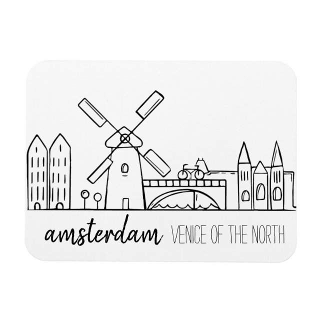 Amsterdam Skyline Magnet (Horizontal)