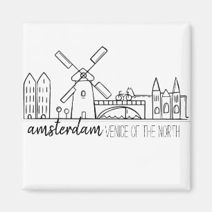 Amsterdam Skyline Magnet