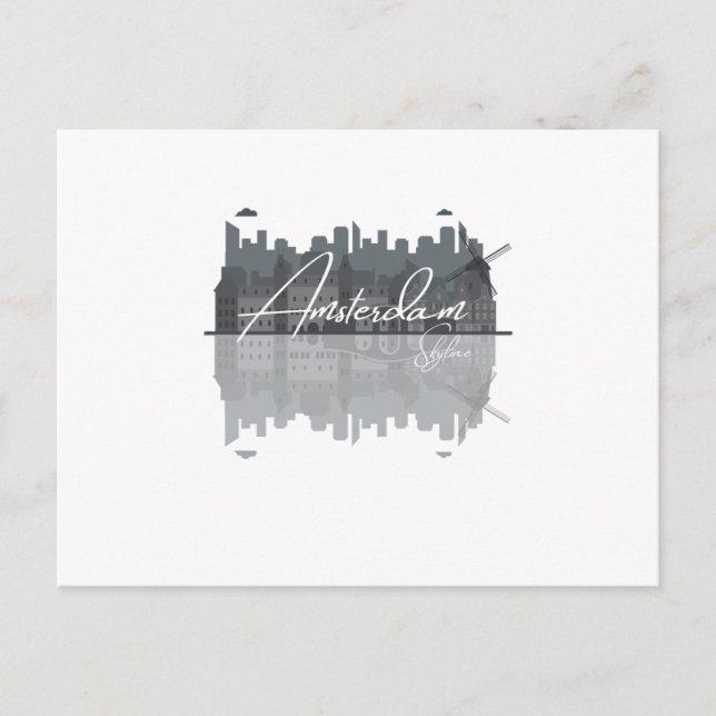 Amsterdam Skyline Postcard (Front)