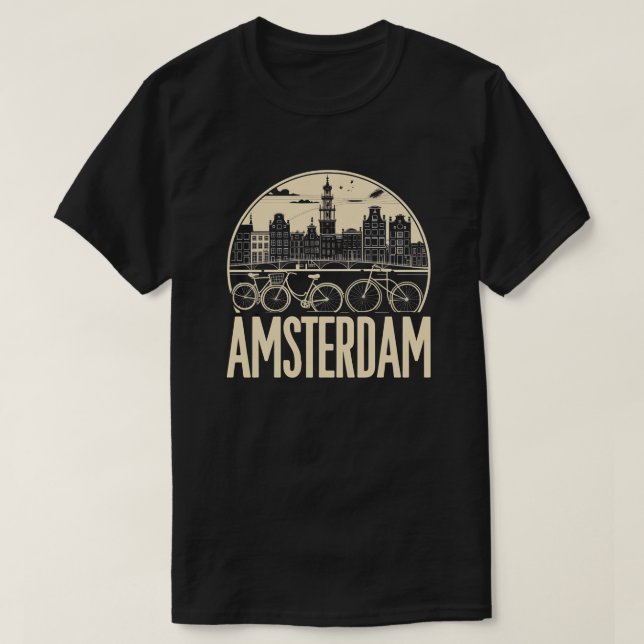 Amsterdam Skyline  T-Shirt (Design Front)