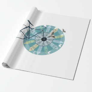 Amsterdam skyline wrapping paper