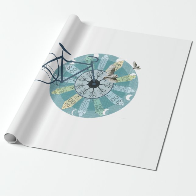 Amsterdam skyline wrapping paper (Unrolled)