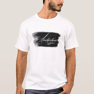 Amsterdam Skyline Writing T-Shirt