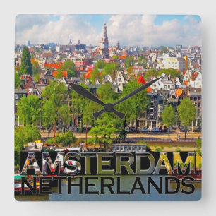Amsterdam Square Wall Clock