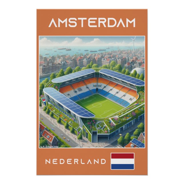Amsterdam Stadium - Netherlands Ecological Design Poster (Front)