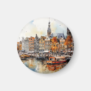 Amsterdam, Stretched Print Magnet