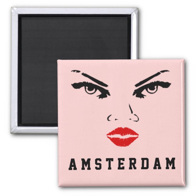 Amsterdam, The Netherlands Woman Magnet (Front)