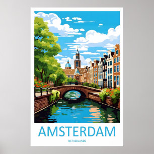 Amsterdam Travel PosterVintage Park Ski National Poster