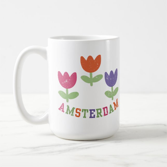 Amsterdam Tulips Coffee Mug (Left)