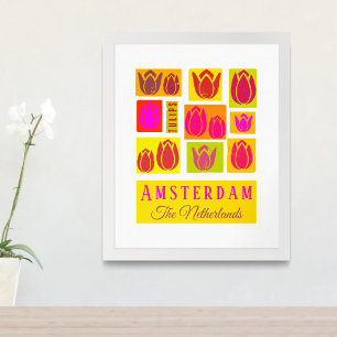 Amsterdam Tulips Netherlands Holland Poster