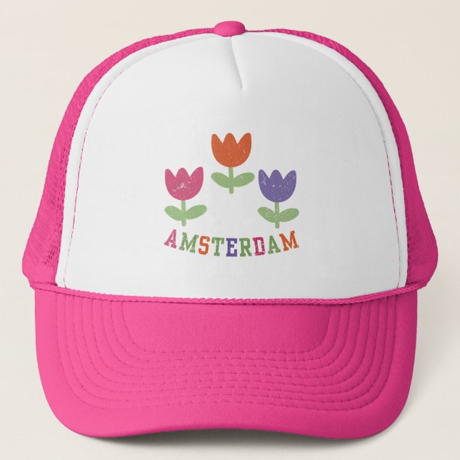 Amsterdam Tulips Trucker Hat (Front)