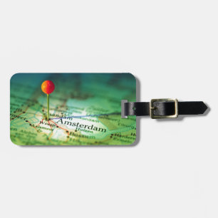 AMSTERDAM Vintage Map Luggage Tag