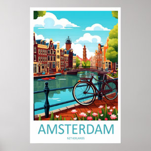 Amsterdam Vintage National Ski Travel Poster Park