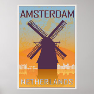 Amsterdam vintage poster