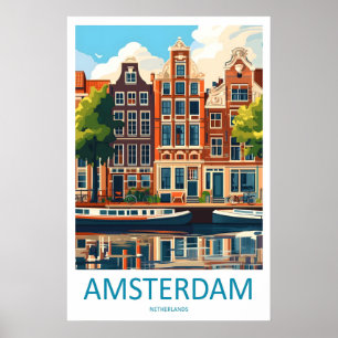 Amsterdam Vintage Travel Poster Ski National Park
