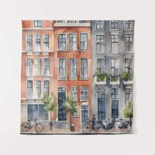 Amsterdam watercolor painting tapestry