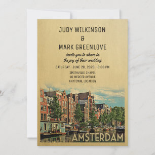 Amsterdam Wedding Invitation Netherlands Holland