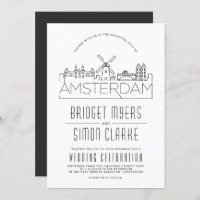 Amsterdam Wedding | Skyline Invitation
