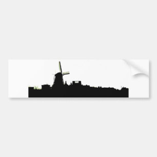 Amsterdam windmill bumper sticker