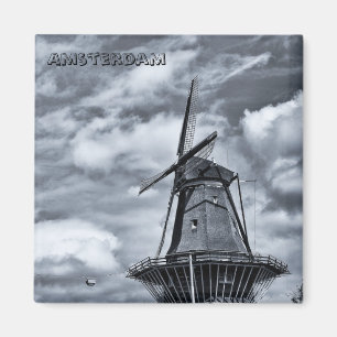Amsterdam - Windmill, Holland (Fridge Magnet) Magnet