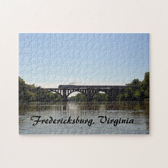 Amtrack Train Crossing Rappahannock River Jigsaw Puzzle (Horizontal)