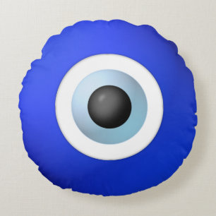 Amulet to Ward off the Evil Eye Round Cushion