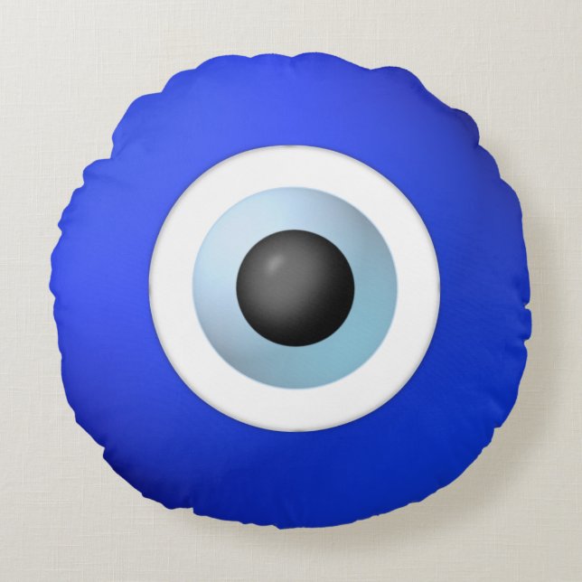 Amulet to Ward off the Evil Eye Round Cushion (Front)