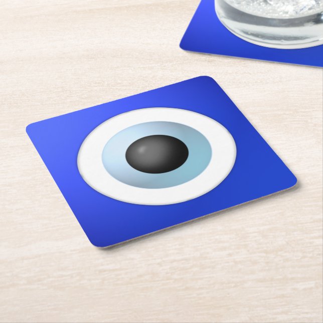Amulet to Ward off the Evil Eye Square Paper Coaster (Angled)