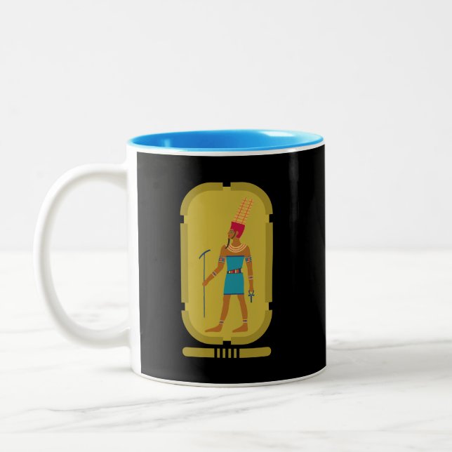 Amun God Of The Air Two-Tone Coffee Mug (Left)