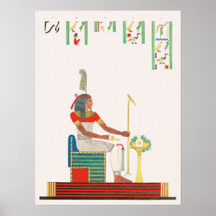 Amun illustration from Pantheon Egyptien Poster