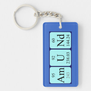 Amund periodic table name keyring