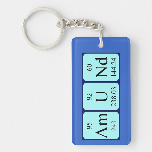 Amund periodic table name keyring (Front)