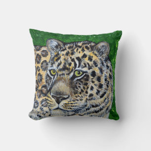 Amur Leopard Painting Cushion