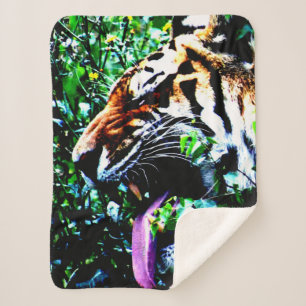 Amur Tiger sbcna Sherpa Blanket