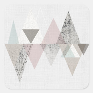 Amuse II   Geometric Modern Square Sticker