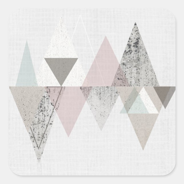 Amuse II | Geometric Modern Square Sticker (Front)