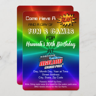 Amusement Park Birthday Invitation