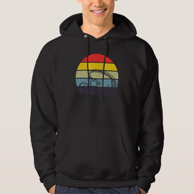 Amusement Park Coaster Lover - Funny Roller Coaste Hoodie (Front)