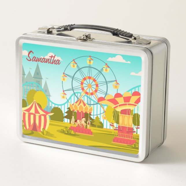 Amusement Park Customised Kid's Lunch Box (Front)
