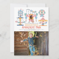 Amusement Park Kid's Birthday Photo