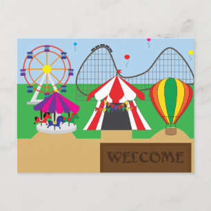 Amusement Park or Theme Park Postcard