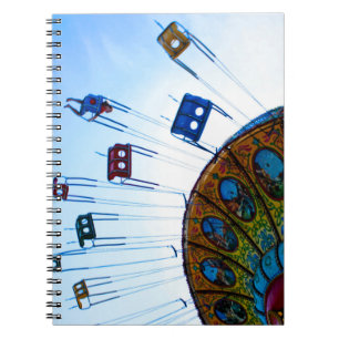 Amusement Park Ride Spiral Photo Notebook