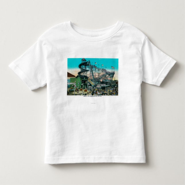 Amusement Rides at the Pike, Long Beach Toddler T-Shirt (Front)