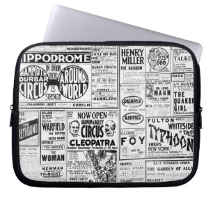AMUSEMENTS Barnum Bailey Eddie Foy HIPPODROME Laptop Sleeve