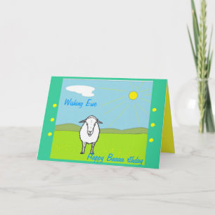 Amusing Birthday card, with sheep. Card