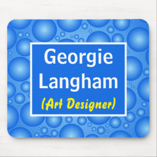 Amusing Bubble Effect Nameplate Mouse Pad
