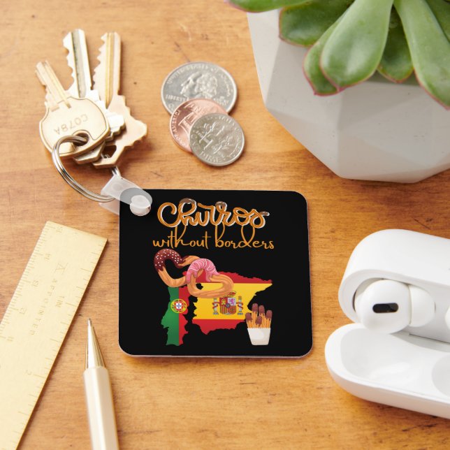 Amusing Churros Snack without Borders Key Ring (Desk)